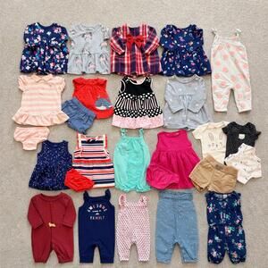 Baby Girl Clothing Bundle Size 3 Months 27pc Dresses Rompers Lot